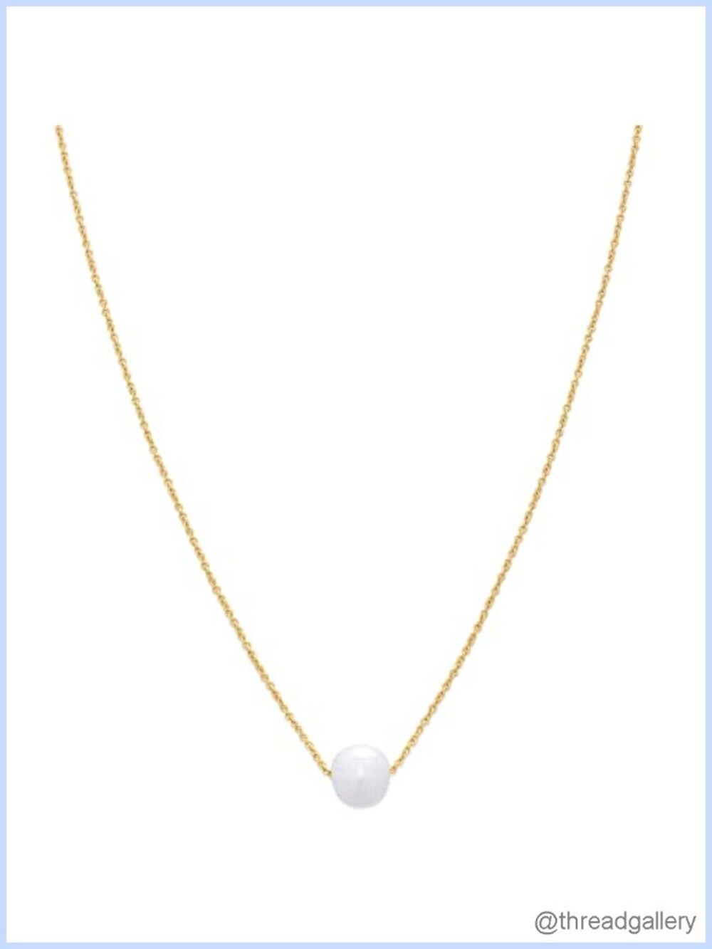 14K Gold Plated Freshwater Pearl Pendant Necklace 16 inch
